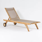 St.Tropez Sonnenliege Teakgestell, Baty taupe