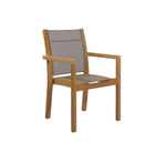 St.Tropez Stapelsessel Teakgestell, Baty taupe
