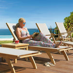St.Tropez Sonnenliege Teakgestell, Baty taupe