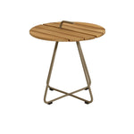 Took Beistelltisch Aluminium mit Teak sand Ø44xH42