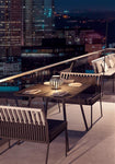URBAN Dining Lounge Anbau Modul M Stringflex anthrazit/white grey inkl, Kissen
