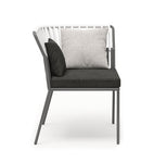 URBAN Dining Lounge Anbau Eckmodul Stringflex anthrazit/white grey inkl, Kissen