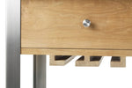 Merlot Weintrolley Edelstahl mit Teakholz 10330